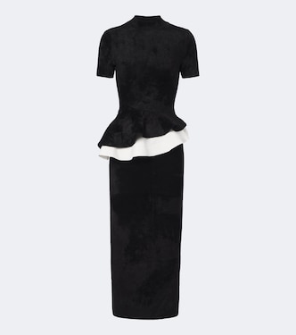 Paneled peplum cocktail dress | Roland Mouret