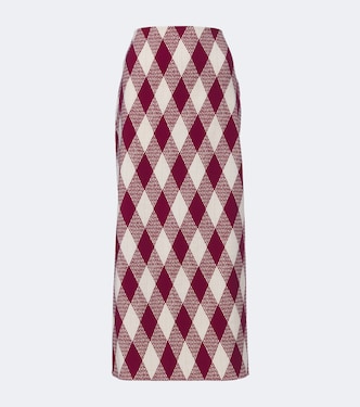 Argyle wool-blend pencil skirt | Oscar de la Renta