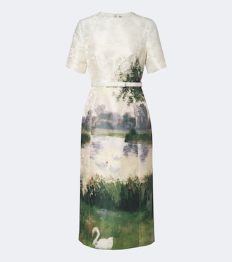Bedrucktes Midikleid Elizabeth aus Jacquard | Leo Lin