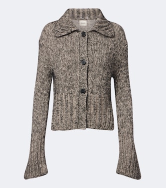 Takeo cashmere, mohair, and silk cardigan | Khaite