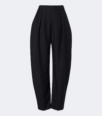 Pleated wool and mohair barrel-leg pants | Róhe