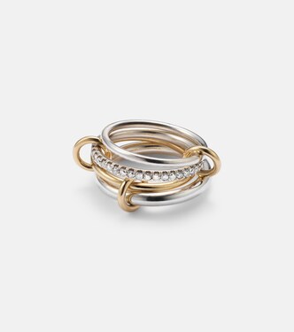Nimbus 18kt gold and sterling silver ring with diamonds | Spinelli Kilcollin