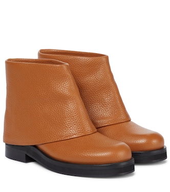 Botines de piel con pliegues | JW Anderson