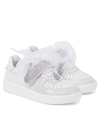 Embellished leather sneakers | Monnalisa