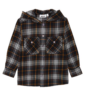 Rizz checked hooded shirt | Molo