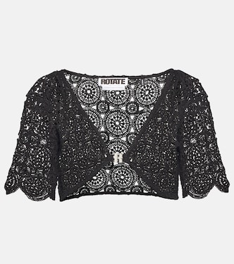 Milandran crochet cotton-blend top | Rotate