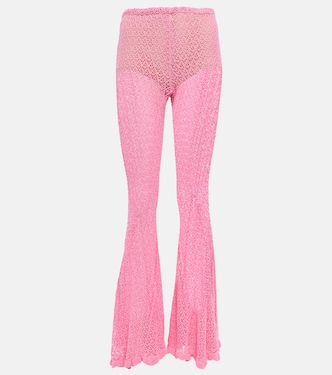 Pantalon évasé en coton mélangé | Blumarine