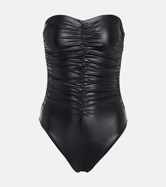 Basics ruched bandeau swimsuit | Karla Colletto