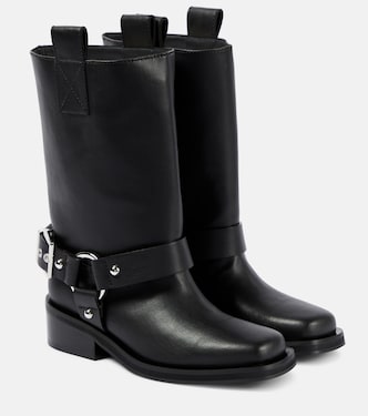 Botas biker de piel sintética | Ganni