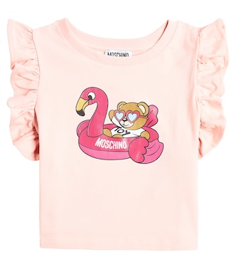 Printed cotton-blend jersey T-shirt | Moschino Kids