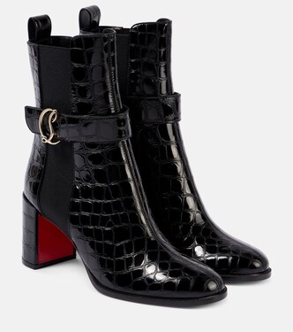 CL croc-effect leather ankle boots | Christian Louboutin
