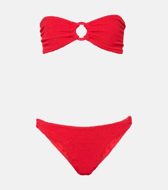 Gloria ring-detail strapless bikini | Hunza G