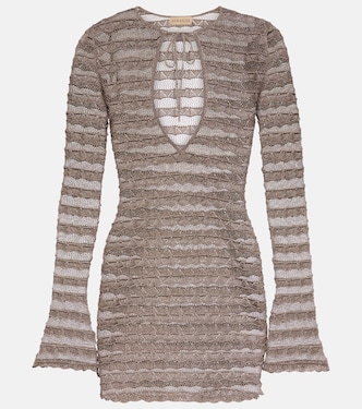 Lace metallic knit minidress | Aya Muse