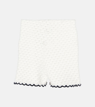 Halliday pointelle scalloped high-rise shorts | Zimmermann