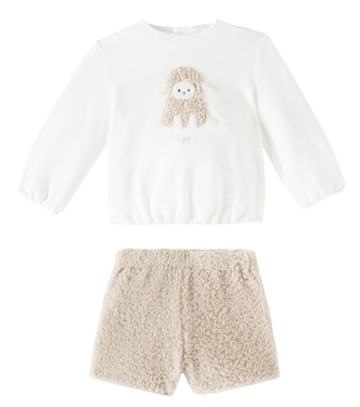 Baby cotton-blend top and shorts set | Il Gufo