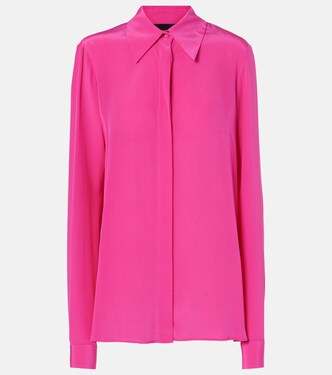 Keltie silk crêpe de chine shirt | Costarellos