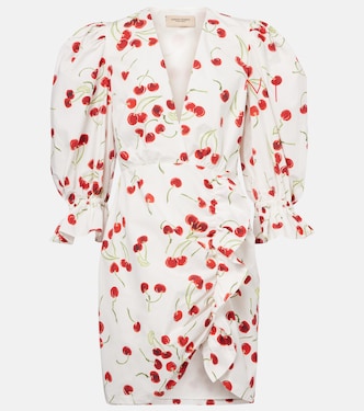 فستان قصير من القطن المخلوط بأكمام منفوخة  | Adriana Degreas