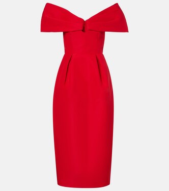 Off-shoulder silk maxi dress | Carolina Herrera