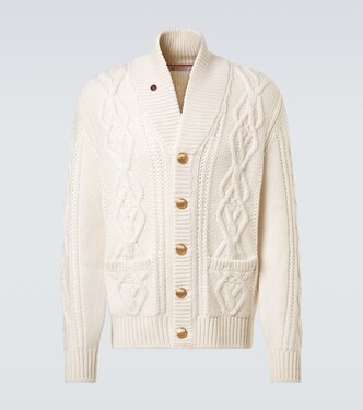 Cable-knit cashmere cardigan | Brunello Cucinelli