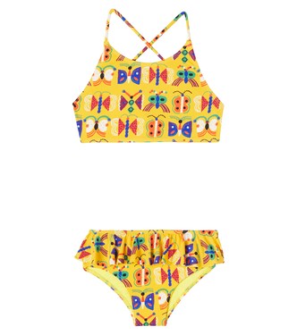 Printed ruffle-trimmed bikini | Fábula