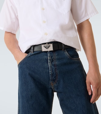 Saffiano leather belt in black - Prada | Mytheresa