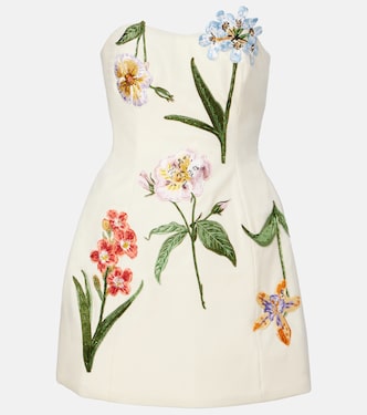 Rosario embroidered velvet minidress | Leo Lin