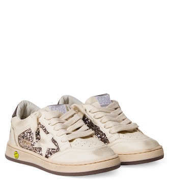 Ball Star glitter leather sneakers | Golden Goose Kids
