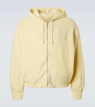 Cotton-blend pile zip-up hoodie | Auralee