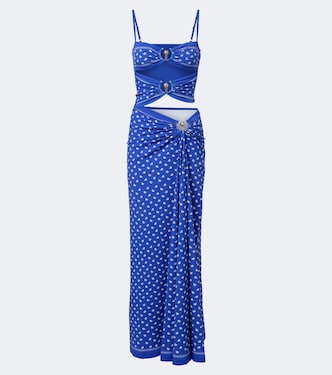 Ruched Orbit Split bandana maxi dress | Christopher Esber