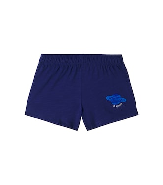 Embroidered cotton jersey shorts | Mini Rodini