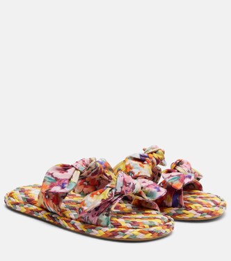 Carousel printed espadrille slides | Zimmermann