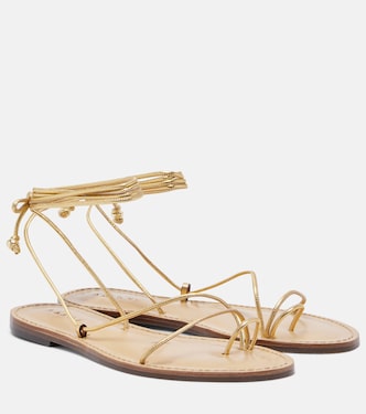 Karima metallic leather sandals | Amanu