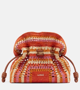 Paula's Ibiza Flamenco Medium raffia clutch | Loewe