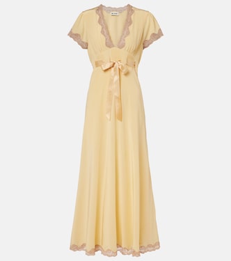 Marlice lace-trimmed silk maxi dress | Rixo