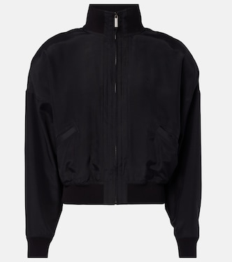 Silk poplin bomber jacket | Gucci