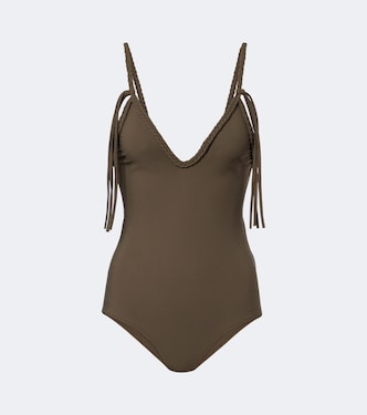 Braided-trim swimsuit | Bottega Veneta