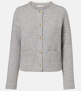 Checked wool and cashmere cardigan | Vince