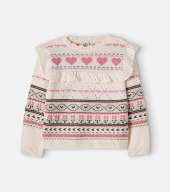 Mignonne ruffled intarsia sweater | Bonton