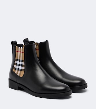 Stivaletti Chelsea Burberry Check in pelle | Burberry