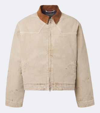 Corduroy-trimmed canvas blouson jacket | Balenciaga