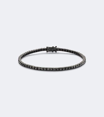 18kt black gold tennis bracelet with black diamonds | Shay Jewelry