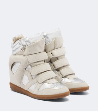 Bekett suede and metallic leather sneakers | Isabel Marant