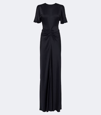 Isabella gathered crêpe satin gown | Victoria Beckham