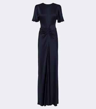 Isabella gathered crêpe satin gown | Victoria Beckham
