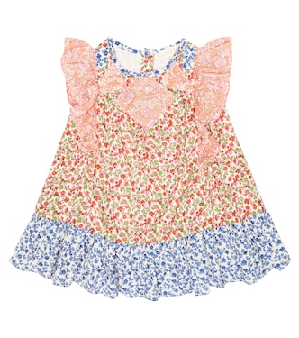 Baby Jyoti floral ruffle-detail cotton dress | Louise Misha