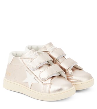 Baby June metallic leather sneakers | Golden Goose Kids