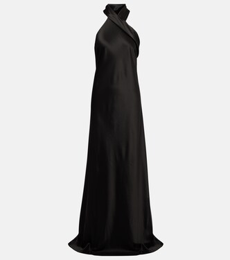 Robe longue en satin | Galvan