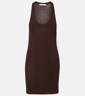 Vestido corto acanalado de crepé | Lemaire