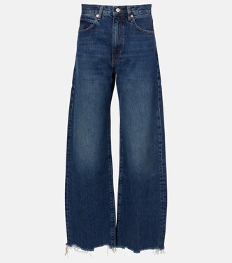 Bow frayed barrel-leg jeans | Frame