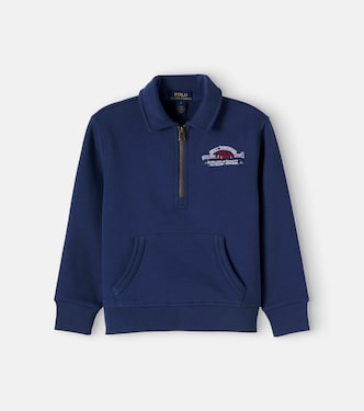刺绣棉质混纺半拉链运动衫 | Polo Ralph Lauren Kids